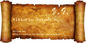 Viktorin István névjegykártya